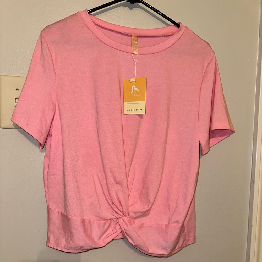 Pink Knot Front Women's Top